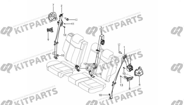 Ремни безопасности задние Dong Feng AX7