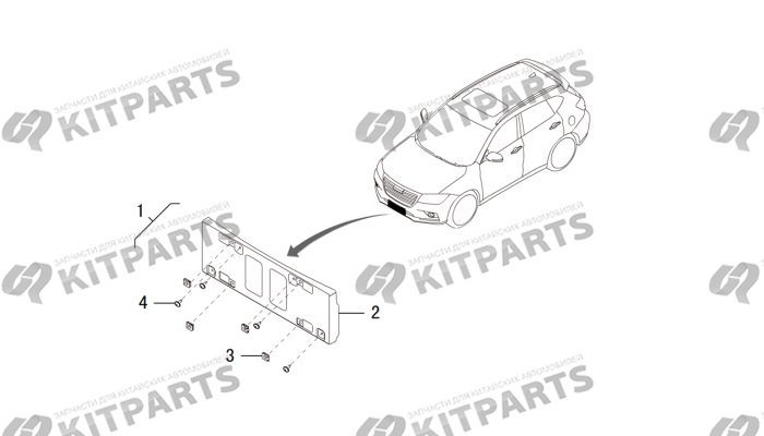 Панель под гос номер Haval